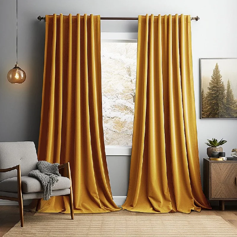 Artemisia Readymade Velvet Blackout Curtain Pleated