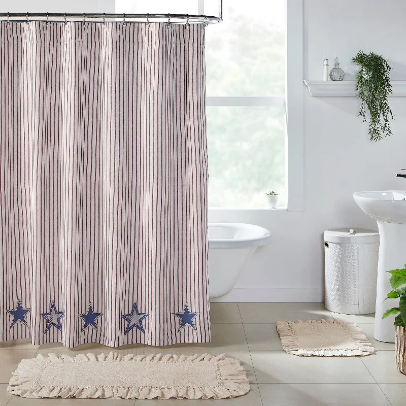 Celebration Applique Star Shower Curtain 72x72