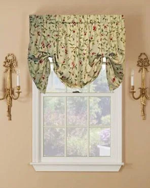 Cherries Lined Tie-Up Valance