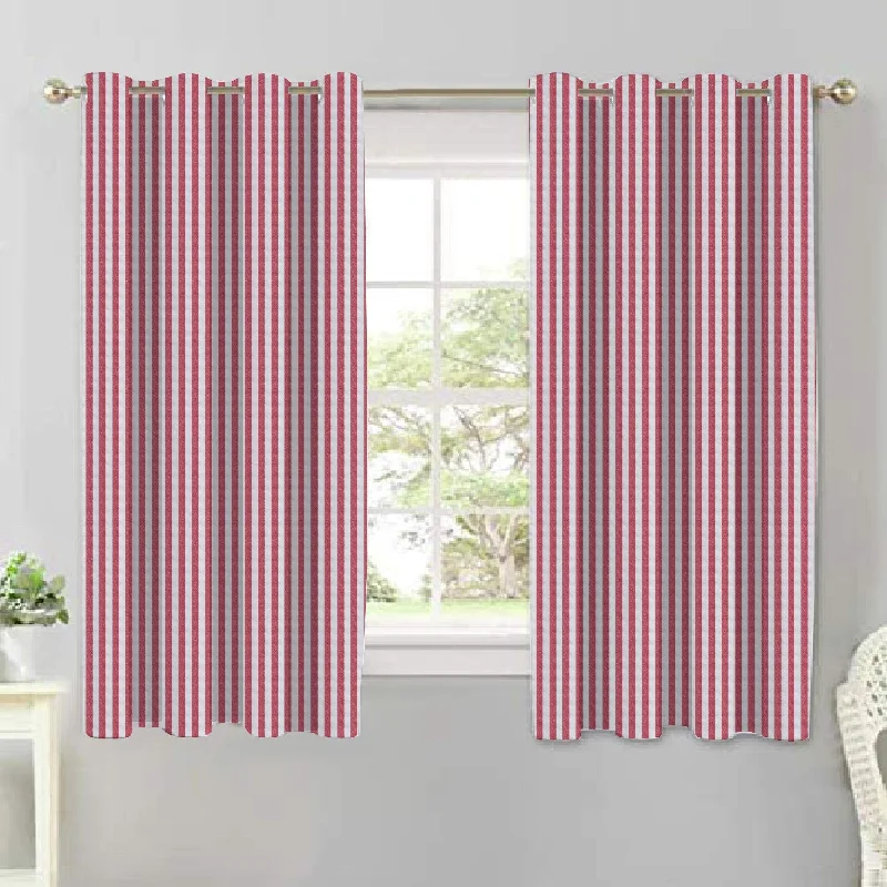 Cotton Candy Stripe 5ft Window Curtains Pack Of 2