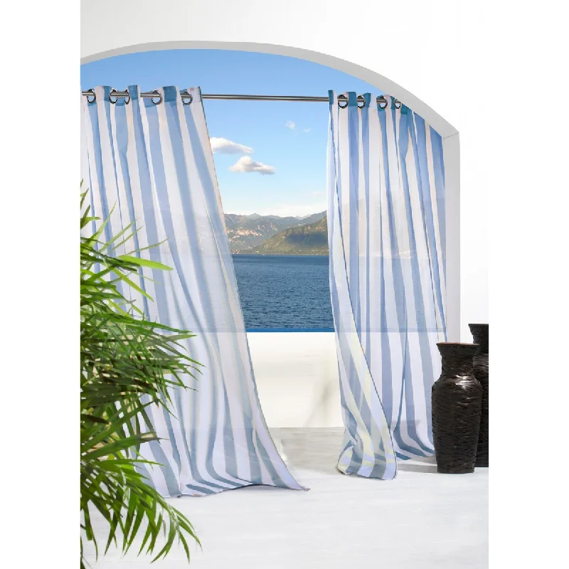 Escape Stripe Indoor/Outdoor Grommet Curtain Panel