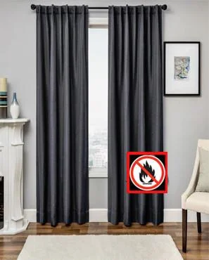 Euro Linen Flame Retardant Back Tab Panel