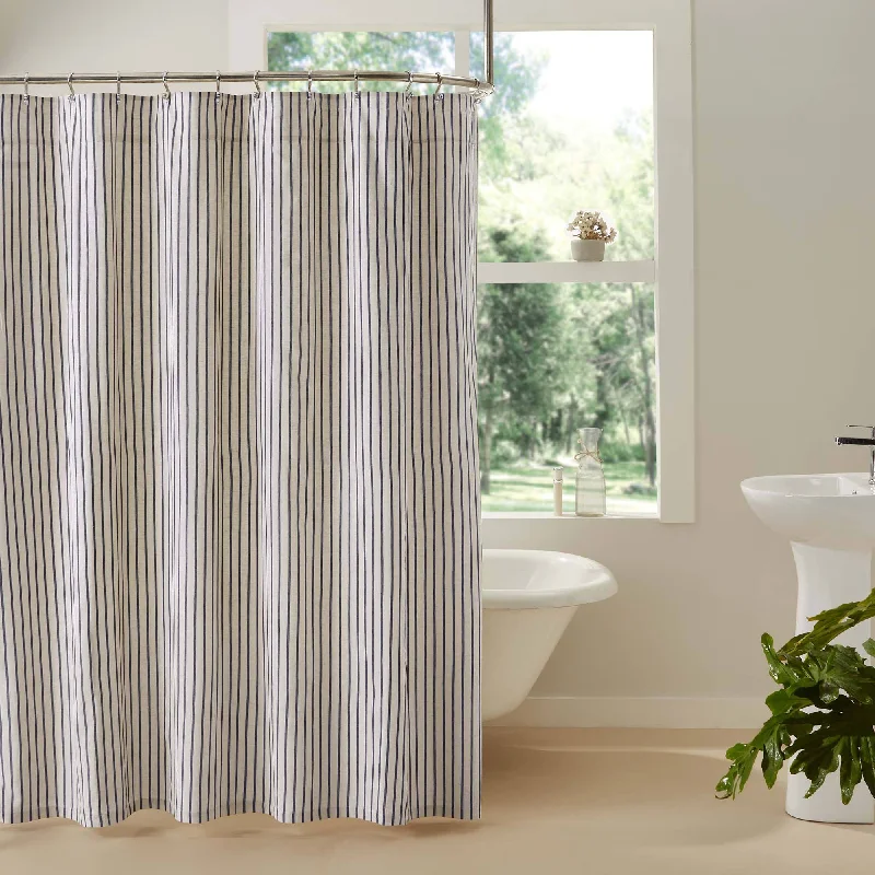 Kaila Blue Stripe Shower Curtain