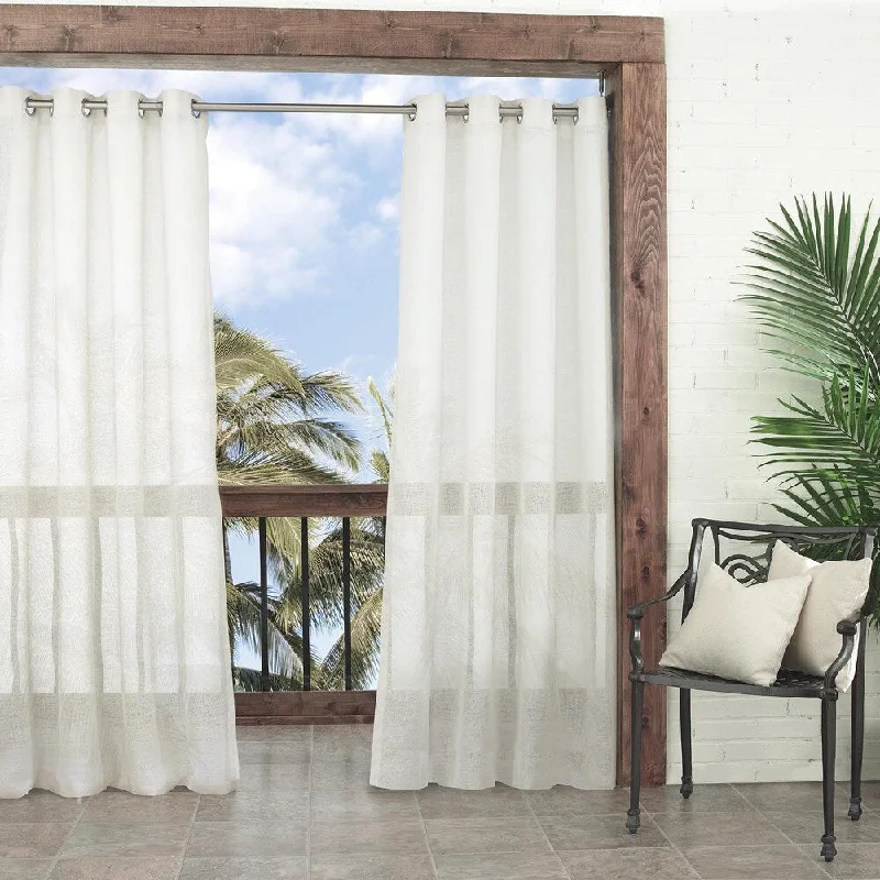 Parasol Summerland Key Sheer Indoor/Outdoor Curtain Panel - 52" W X 108" L