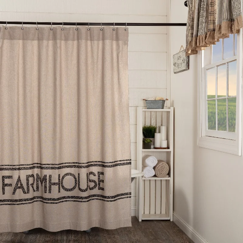 Sawyer Mill Charcoal Farmhouse Shower Curtain