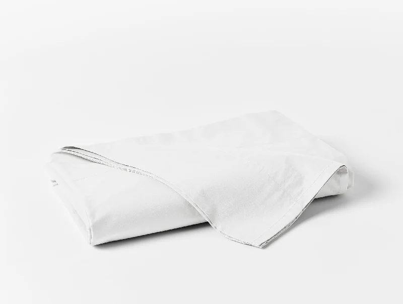 300 Thread Count Organic Percale Flat Sheets - Renewed