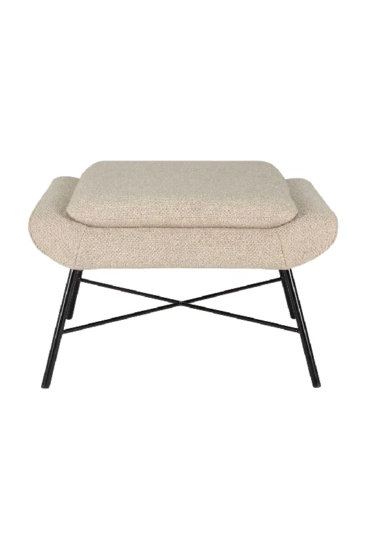 50's Inspired Upholstered Footstool | Ethnicraft Barrow