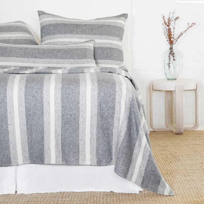 Alpine Grey/Ivory Striped Bedding