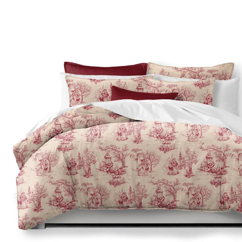 Archamps Toile Red Bedding