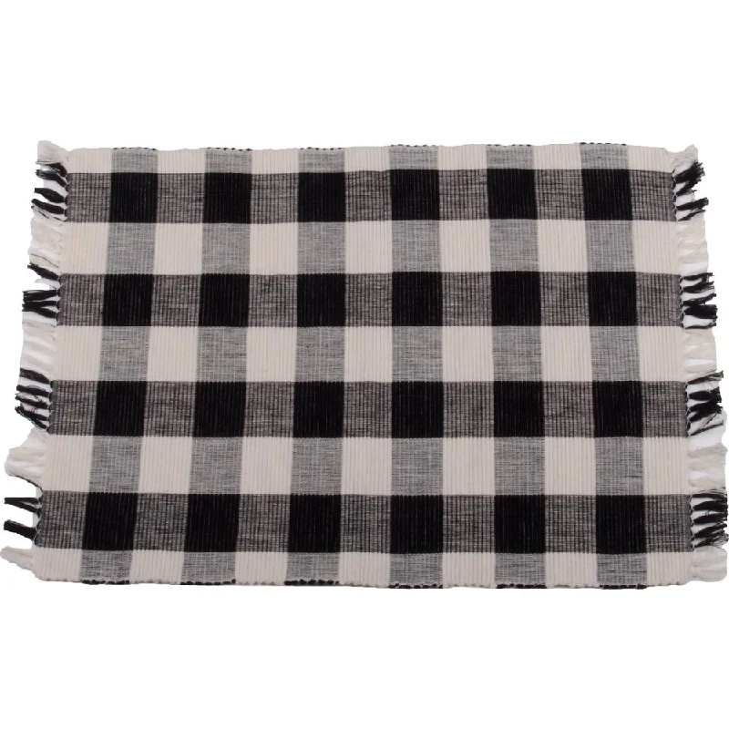 Black Buttermilk Buffalo Check Placemat Set Of Six PM510011