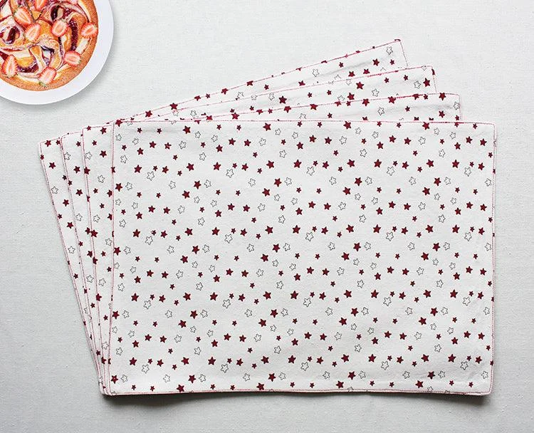 Cotton Ricco Star Table Placemats Pack Of 4