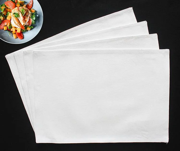 Cotton Solid White Table Placemats Pack Of 4