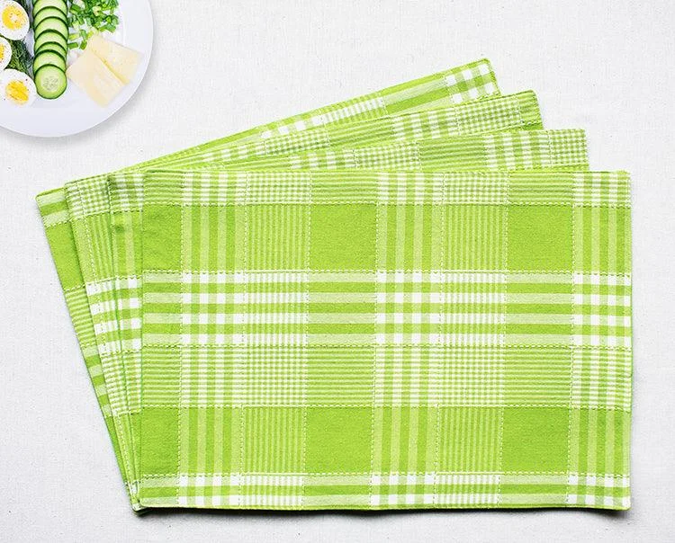 Cotton Track Dobby Green Table Placemats Pack Of 4