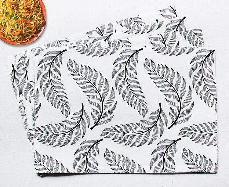 Cotton Wings Leaf Table Placemats Pack Of 4