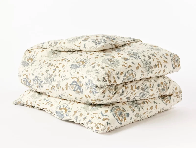 Coyuchi + Rejuvenation Flora Organic Print Duvet Cover - Renewed