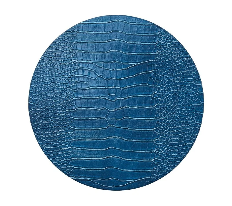 Croco Placemat in Sapphire, Set of 4