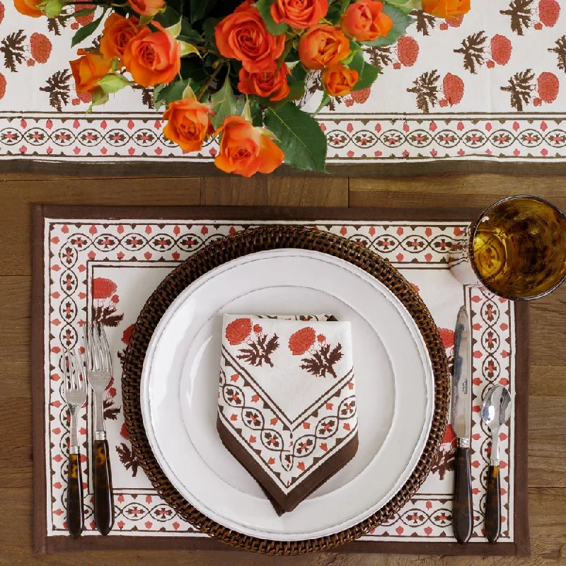 Gaya Brown & Persimmon Placemat | Set of 4