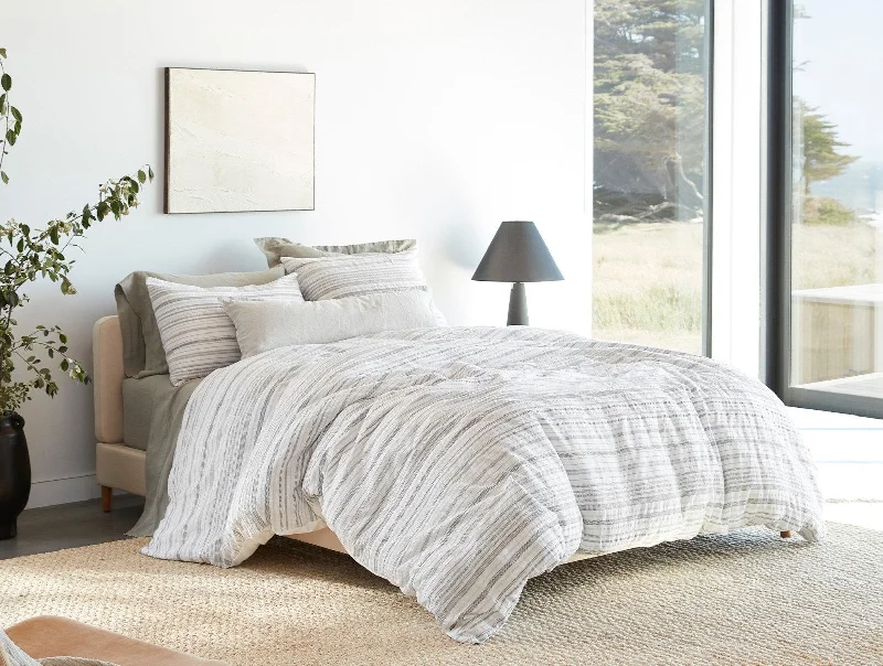 Geo Cove Organic Duvet Cover - Renewed