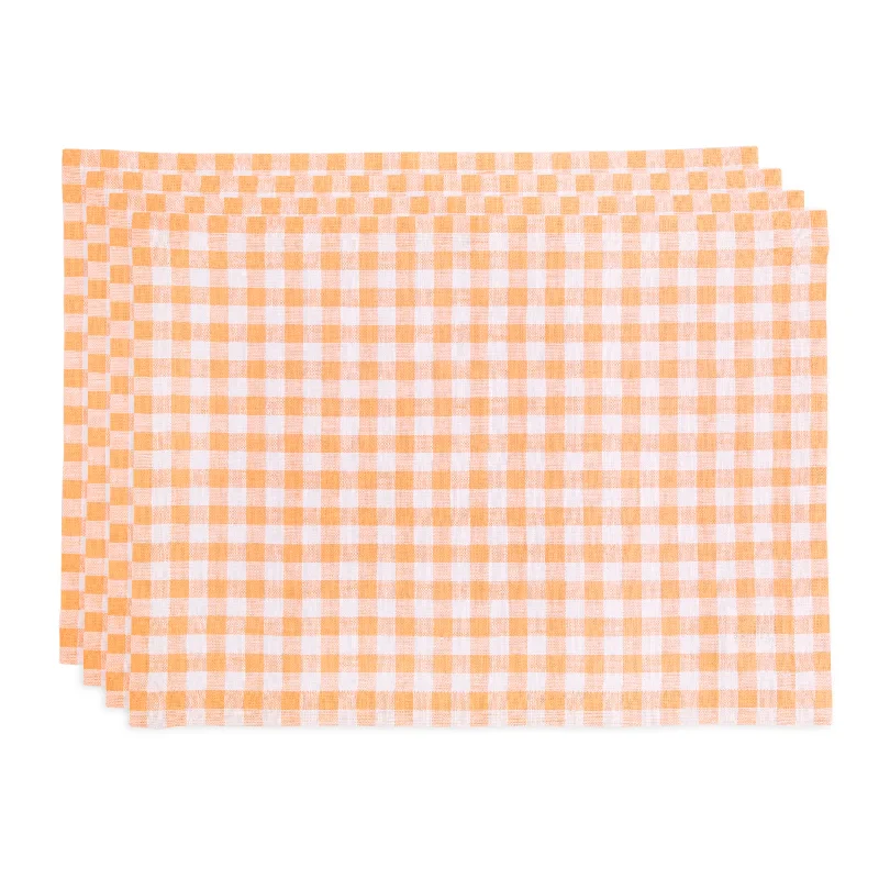 Sunny Orange Gingham