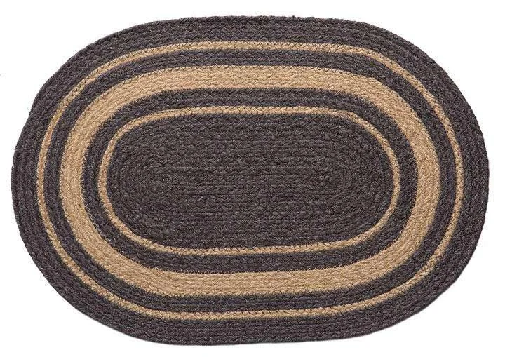 Grayson Placemats set of 4 Black Jute