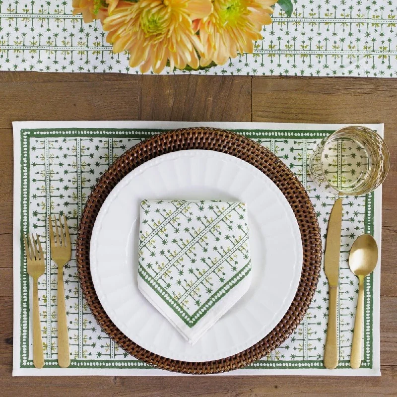 India Hicks Home Palm Avenue Hunter Green Placemat | Set of 4