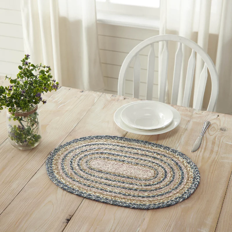 Kaila Jute Braided Oval Placemat 13"x19" VHC Brands