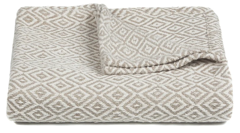 Lia Collection Throw in Beige & White