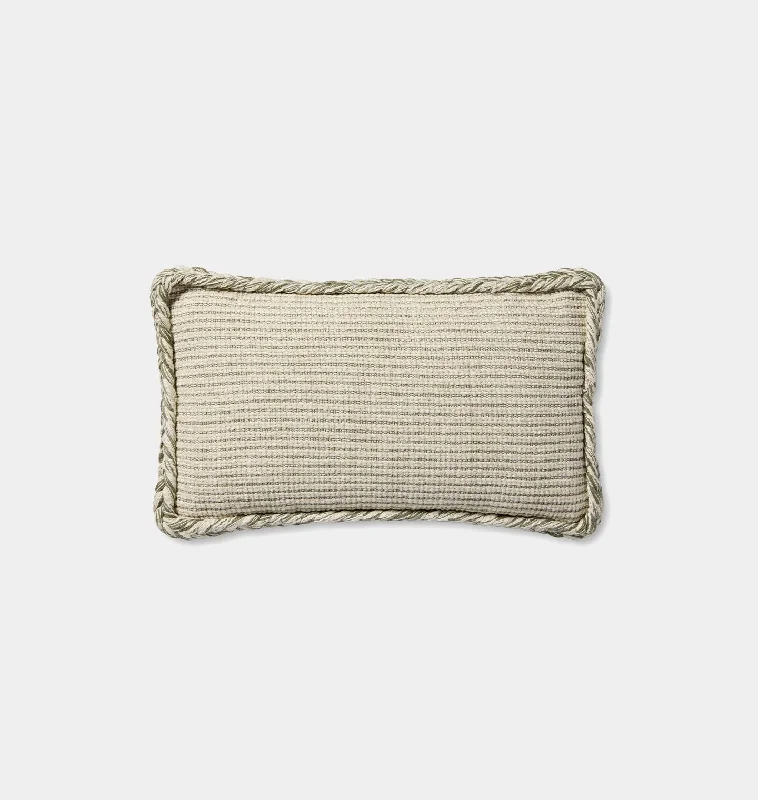 Oroville Pillow Natural / Olive 13" x 21"