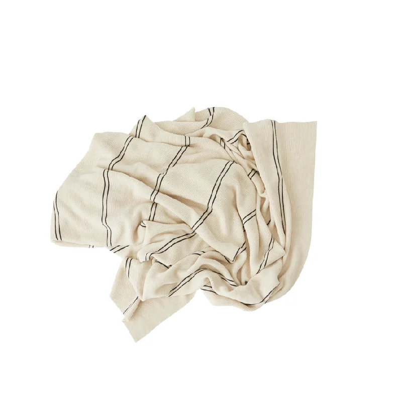 Rivi Living Blanket in Offwhite / Black