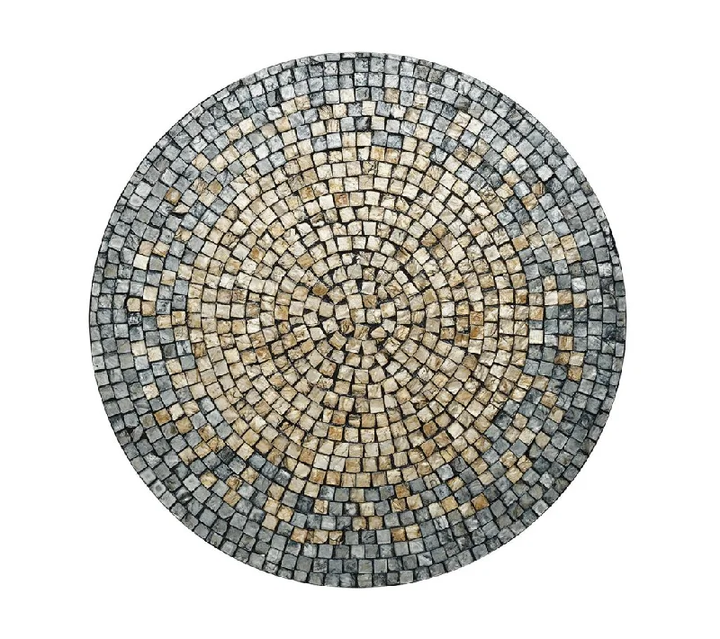 Shell Mosaic Placemat in Gray & Taupe, Set of 4