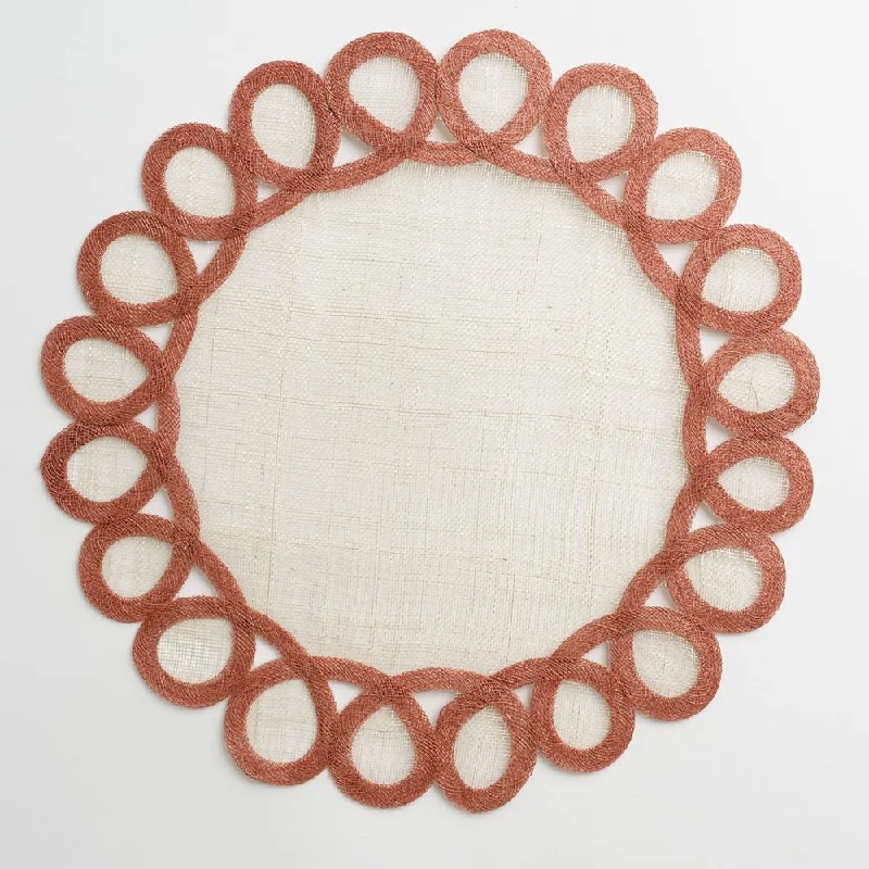 Terracotta Woven Doodles Placemat | Set of 4