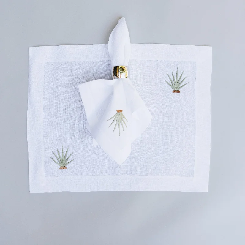 Agave placemats and napkins, set of 4