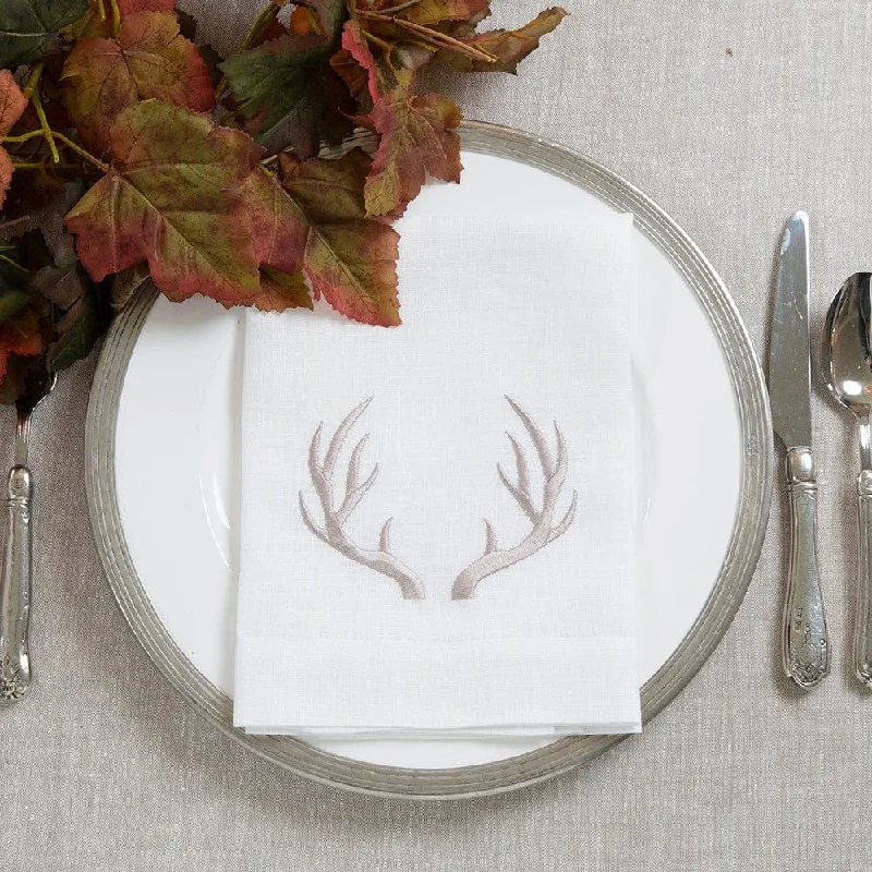 Antler Linen Tri-Fold Napkin Set of 4