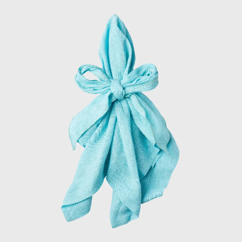 Joanna Buchanan Bow Linen Napkin, Aqua, Set of Two