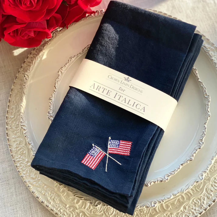 Arte Italica American Flag Napkin Set