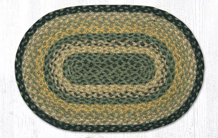 Earth Rugs MS-116 Black/Mustard/Cream Oval Swatch 10``x15``