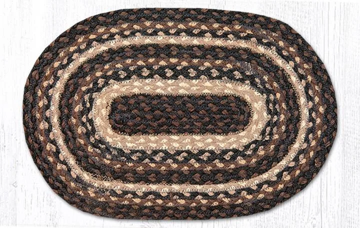 Earth Rugs MS-313 Mocha/Frappuccino Oval Swatch 10``x15``