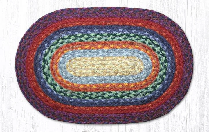 Earth Rugs MS-400 Rainbow 1 Oval Swatch 10``x15``