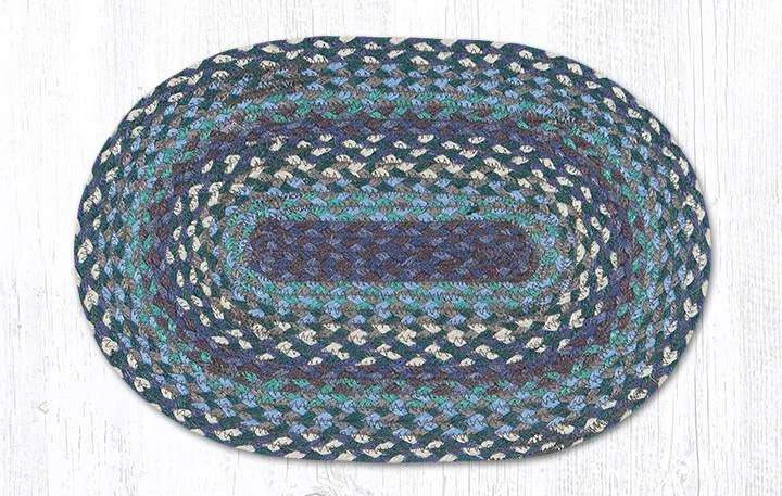 Earth Rugs MS-503 Blueberries & Cream Oval Swatch 10``x15``