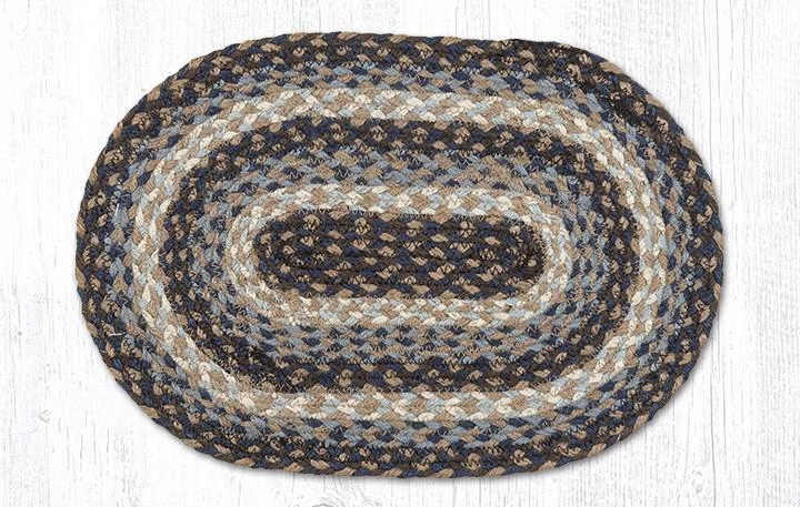 Earth Rugs MS-743 Blue Oval Swatch 10``x15``