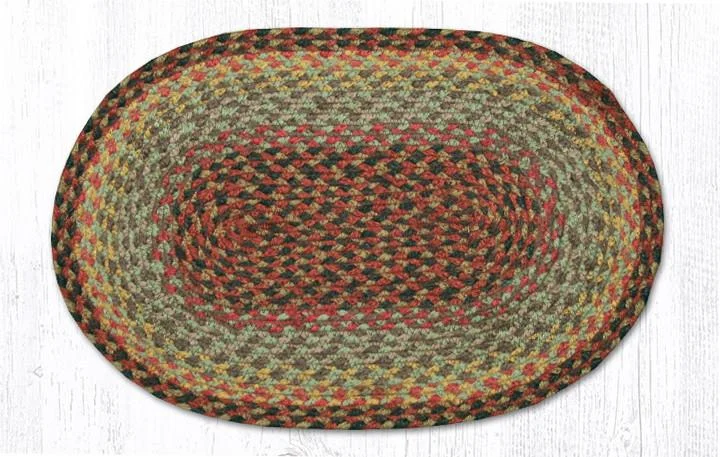 Earth Rugs MS-81 Burgundy/Black/Sage Oval Swatch 10``x15``