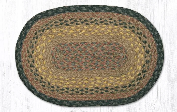 Earth Rugs MS-99 Brown/Black/Charcoal Oval Swatch 10``x15``