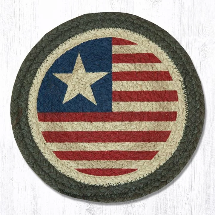 Earth Rugs MSPR-1032 Original Flag Printed Round Trivet 10``x10``