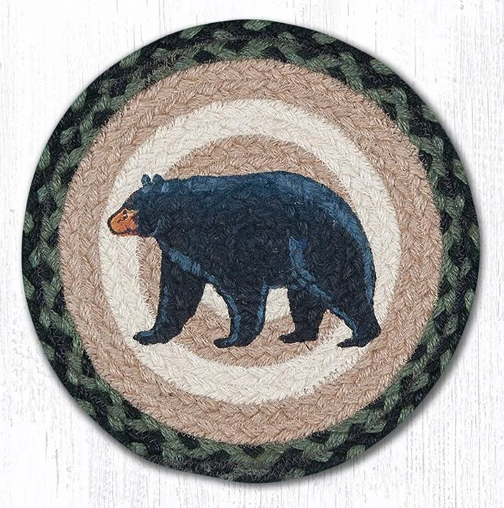 Earth Rugs MSPR-116 Mama Bear Printed Round Trivet 10``x10``