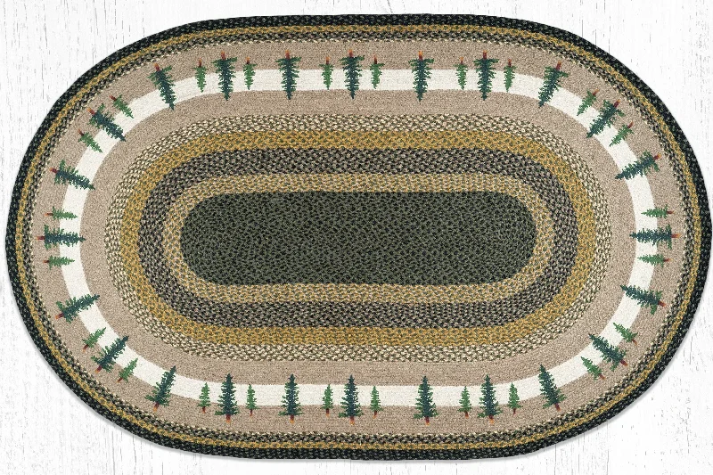 Earth Rugs OP-116 Tall Timbers Oval Patch 4`x6`