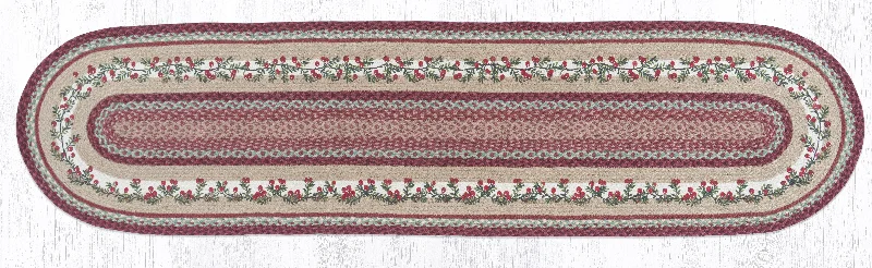 Earth Rugs OP-390 Cranberries Oval Patch 2`x8`