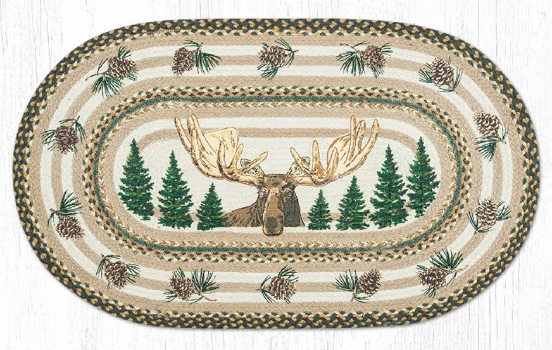 Earth Rugs OP-51 Bull Moose Oval Patch 27``x45``