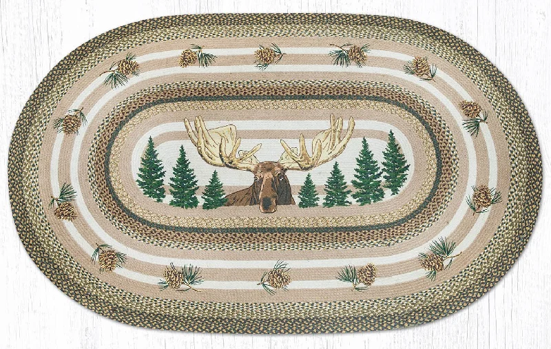 Earth Rugs OP-51 Bull Moose Oval Patch 5`x8`