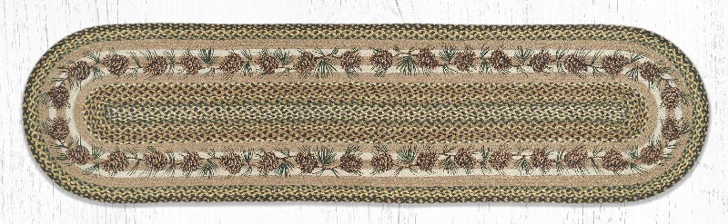 Earth Rugs OP-51 Needles & Cones Oval Patch 2`x8`