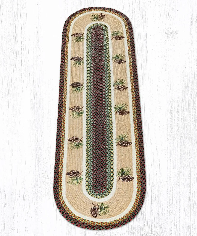 Earth Rugs OP-81 Pinecone Oval Patch 2`x8`